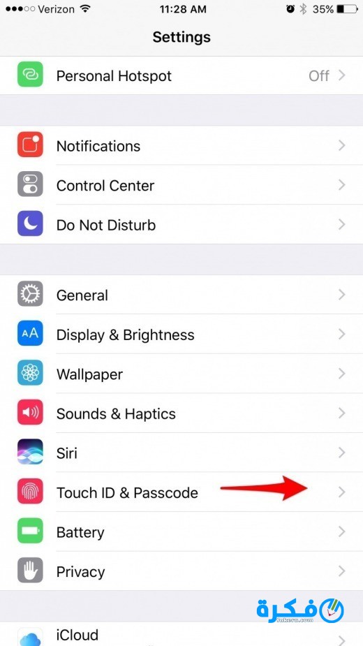 شرح خطوات قفل التطبيقات بالبصمه للايفون وطريقه تفعيل Touch ID 2 قفل التطبيقات بالبصمه للايفون وطريقه تفعيل Touch ID