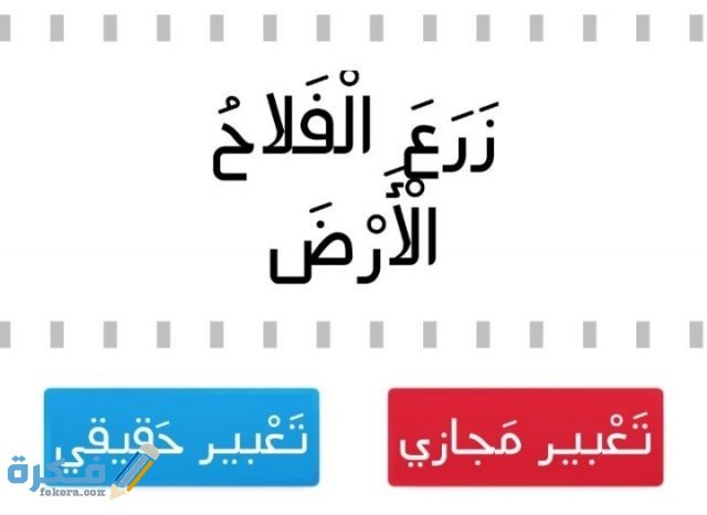 شرح التعبير الحقيقي والمجازي