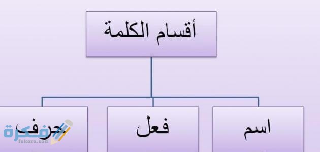 أقسام الكلمة في اللغة العربية 