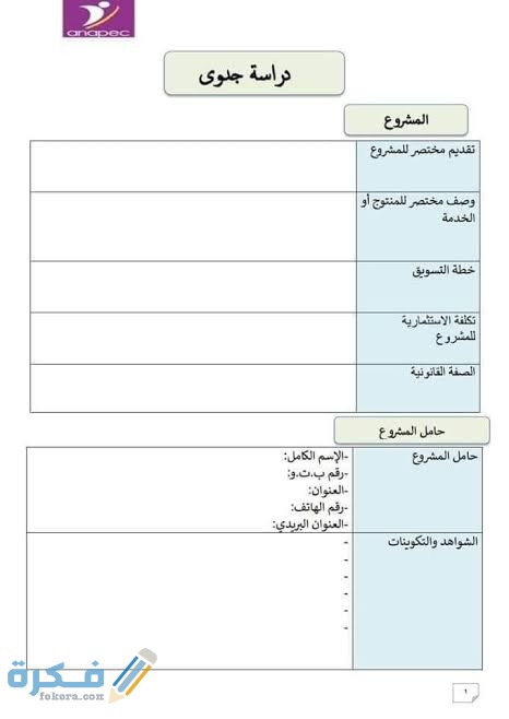 دراسة جدوى مشروع جاهزة