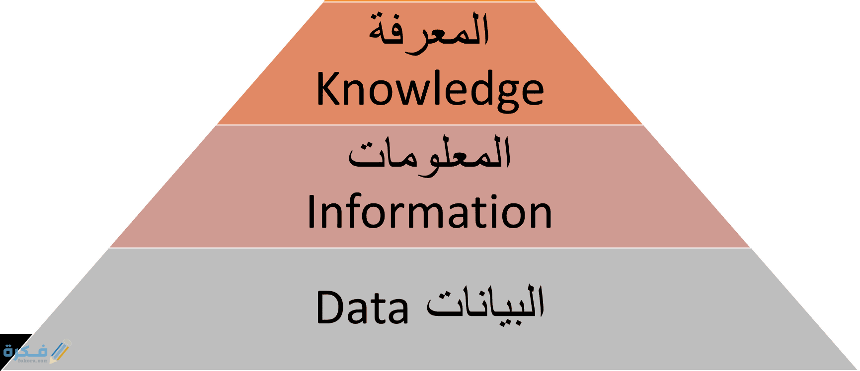 الفرق بين المعرفة والبيانات والمعلومات 