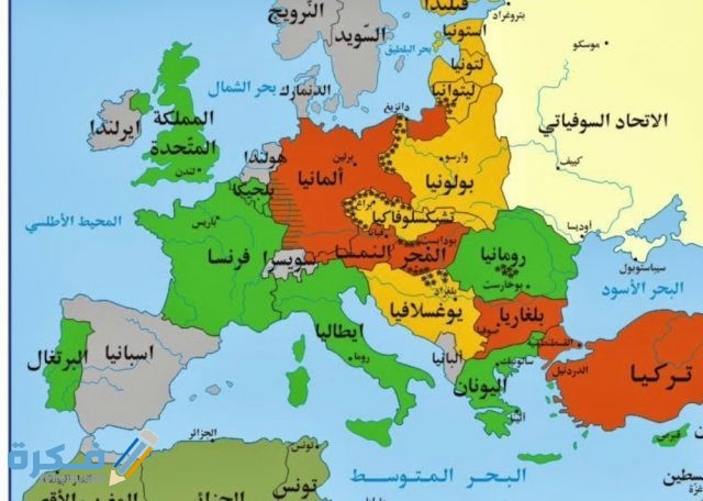 صور خريطة المانيا والدول المجاورة لها بالعربي كاملة موقع فكرة