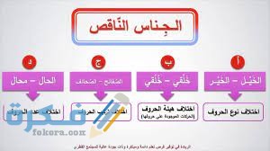 ما هو الجناس الناقص في اللغة العربية 