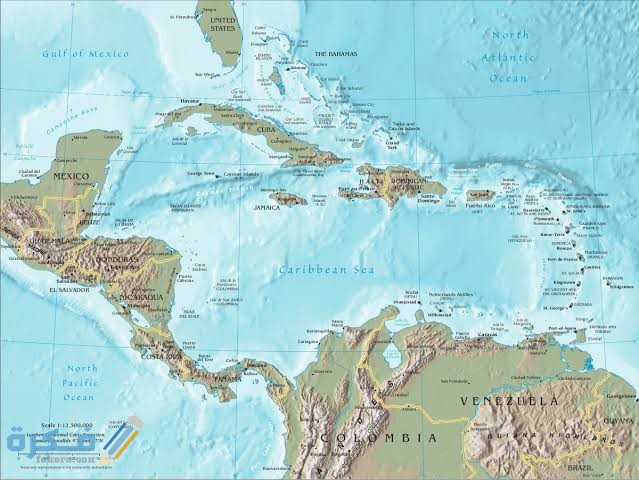 أين تقع دولة الكاريبي ؟