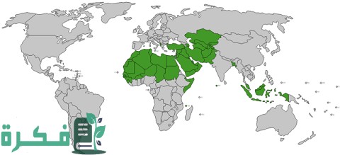 ترتيب أكبر الدول المسلمة مساحة