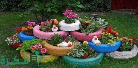 أفكار أعمال يدوية من إطارات السيارات 1 أعمال يدوية من إطارات السيارات
