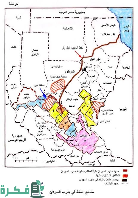 خريطة توزيع القبائل في السودان