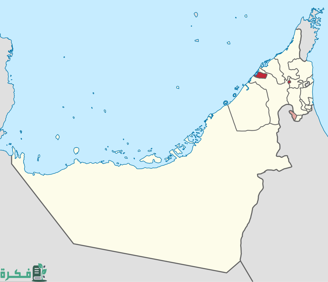 خريطة الإمارات بالمدن كاملة 