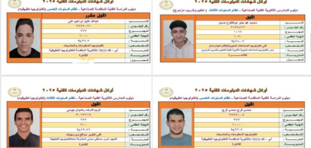 «استعلم الآن» عن أوائل الدبلومات الفنية 2025 ونسب النجاح المذهلة في مصر!