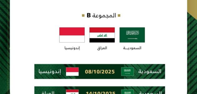 المنتخب السعودي يتحدى العراق وإندونيسيا في الملحق الآسيوي 1 المنتخب السعودي يتحدى العراق وإندونيسيا في الملحق الآسيوي