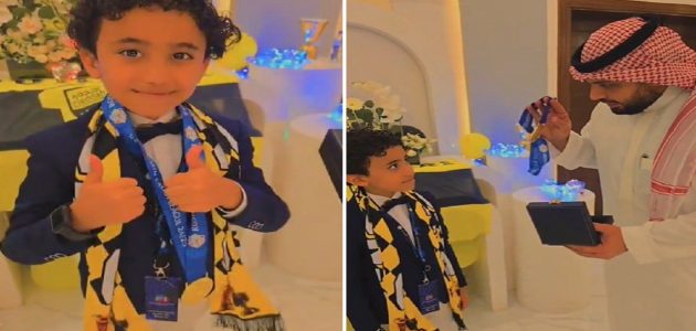 بنزيما يمنح ميدالية الدوري للطفل عبدالله الشريف في لفتة إنسانية مميزة 1 بنزيما يمنح ميدالية الدوري للطفل عبدالله الشريف في لفتة إنسانية مميزة