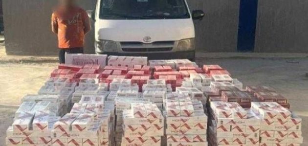 ضبط 28 ألف عبوة سجائر مهربة في عملية جمركية ناجحة