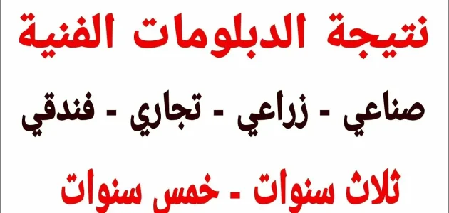 «لن تصدق»! نتيجة الدبلومات الفنية 2025 برقم الجلوس متاحة الآن عبر بوابة التعليم الفني لجميع الشعب!