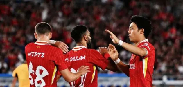ليفربول يتألق أمام يوكوهاما الياباني بثلاثية ودية بمشاركة محمد صلاح 1 ليفربول يتألق أمام يوكوهاما الياباني بثلاثية ودية بمشاركة محمد صلاح