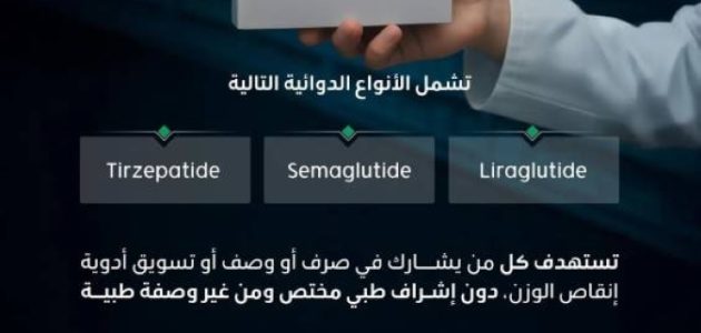 الصحة تتعقب مروجي أدوية إنقاص الوزن بدون وصفة طبية في السعودية 1 الصحة تتعقب مروجي أدوية إنقاص الوزن بدون وصفة طبية في السعودية