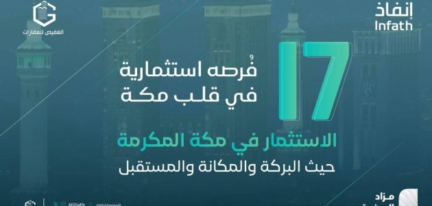 مزاد الصفوة يقدم 17 فرصة عقارية فريدة في مكة المكرمة 1 مزاد الصفوة يقدم 17 فرصة عقارية فريدة في مكة المكرمة