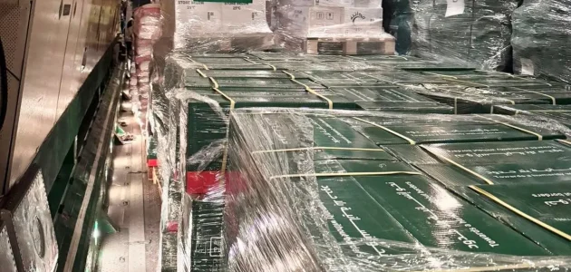 مطار العريش يستقبل الطائرة الإغاثية السعودية الـ62 لدعم الشعب الفلسطيني في غزة